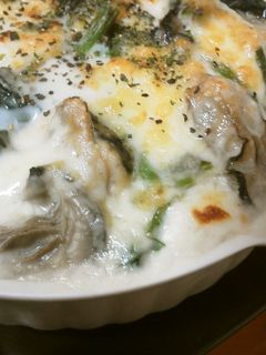 牡蠣と長ねぎとパスタのグラタン-レシピのメイン写真