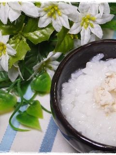 離乳食中期 ささみかゆ-レシピのメイン写真