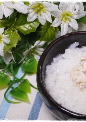 離乳食中期 ささみかゆ-レシピのメイン写真