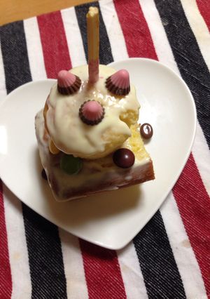 ○バレンタインに♪デコパウンドケーキ-レシピのメイン写真