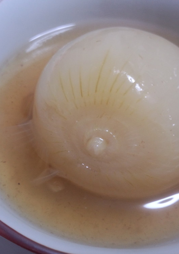 とろとろ熱々、丸ごと玉ねぎのあんかけ煮-レシピのメイン写真
