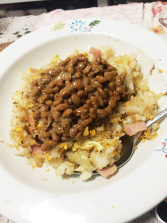 冷蔵庫の余りもので納豆チャーハン♪-レシピのメイン写真