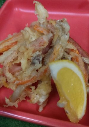 エリンギと魚肉バーガーのプチ天ぷら-レシピのメイン写真