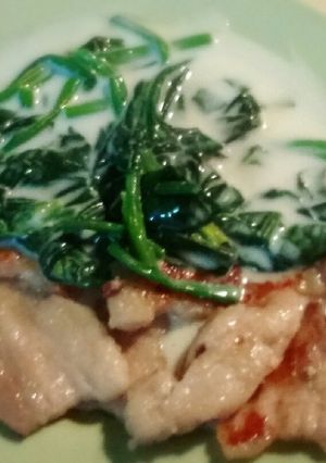 豚バラとたっぷりほうれん草ミルクソース-レシピのメイン写真