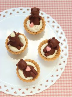 お風呂にいるようなクマの抹茶チョコタルト by 貝印（KAI