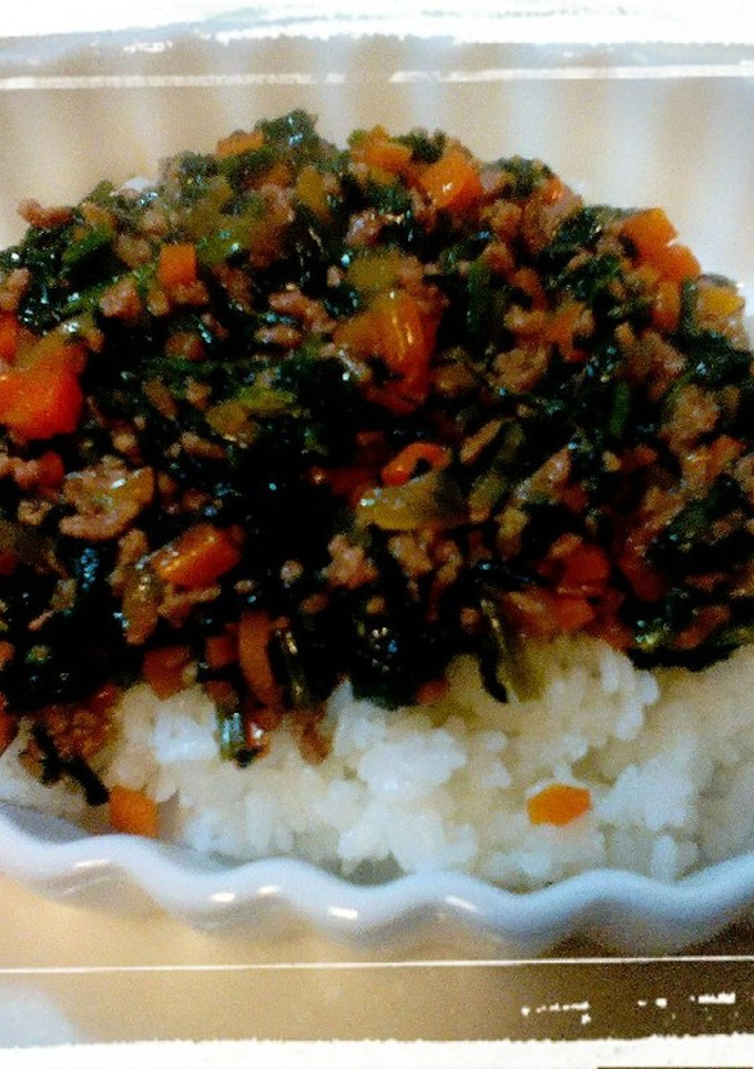 美味っ!ひき肉とほうれん草のそぼろ飯-レシピのメイン写真
