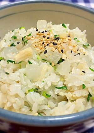 ヘルシー！大根とホタテの炊き込みご飯-レシピのメイン写真