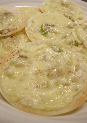 （仮）ねぎと山椒の餃子の皮でチーズ焼き！-レシピのメイン写真