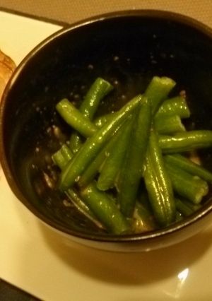◆簡単副菜♡いんげん豆の胡麻からし和え◆-レシピのメイン写真