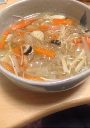 生春巻きの皮で簡単野菜スープ-レシピのメイン写真