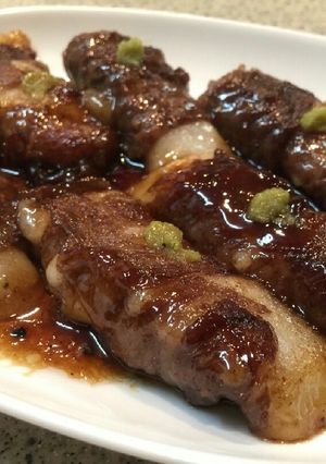 カンタンで絶品!お餅の牛肉ロール焼き-レシピのメイン写真