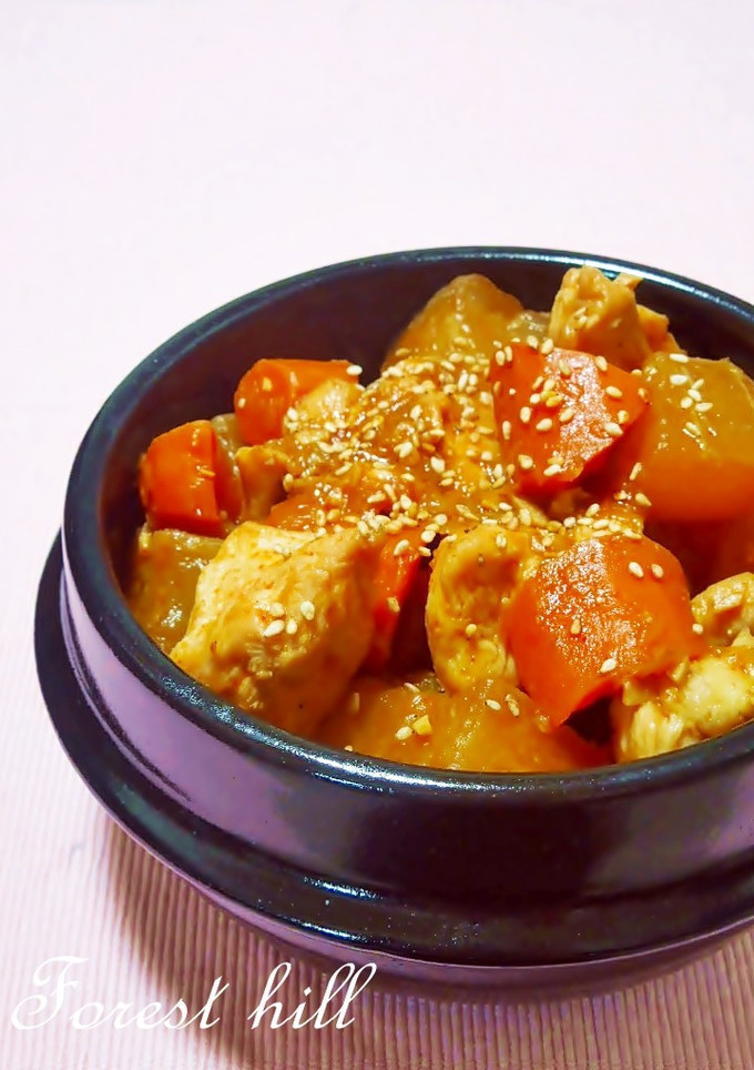＊韓国風＊大根と鶏ムネ肉の煮物-レシピのメイン写真