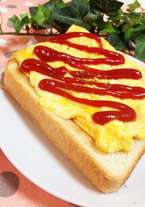 ✩チーズin♬薄焼き卵のせトースト✩-レシピのメイン写真