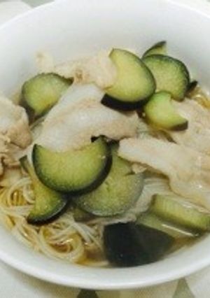 夜食にもオススメ♫豚肉と茄子の煮麺-レシピのメイン写真
