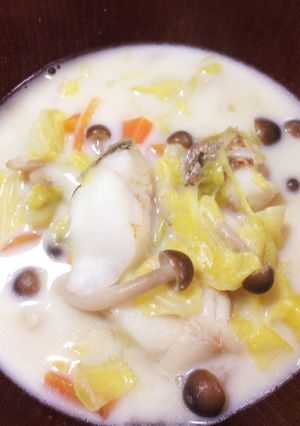 タラと白菜の豆乳スープ 味噌バター風味-レシピのメイン写真