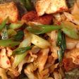 厚揚げとキャベツのピリ辛味噌炒め