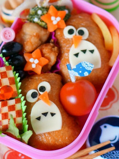 キャラ弁*簡単フクロウのおいなりさん♡-レシピのメイン写真