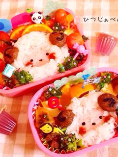 キャラ弁 簡単ひつじ-レシピのメイン写真