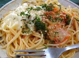 ♡簡単！ひとりご飯♡　キムチのパスタ-レシピのメイン写真