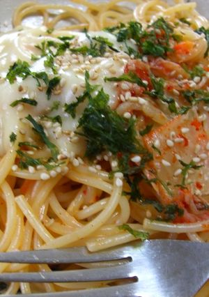 ♡簡単！ひとりご飯♡　キムチのパスタ-レシピのメイン写真