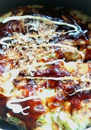 きゃべつだけでも余裕のお好み焼き!-レシピのメイン写真