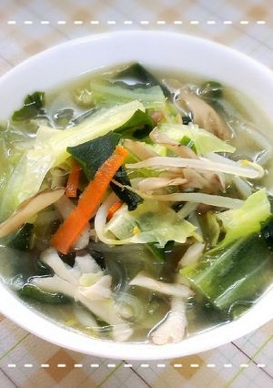 簡単うまうま(*´ω`*)春雨野菜スープ-レシピのメイン写真