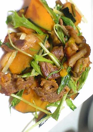 にんにく風味★かぼちゃと豚肉の炒め煮-レシピのメイン写真