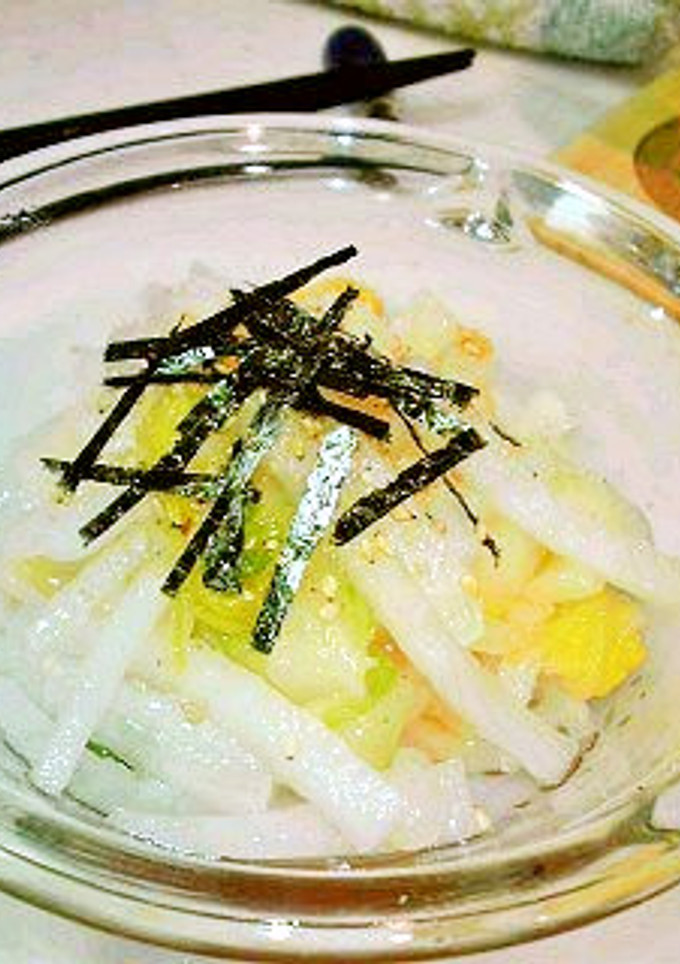 白菜の漬物を使って　大根のナムル風-レシピのメイン写真