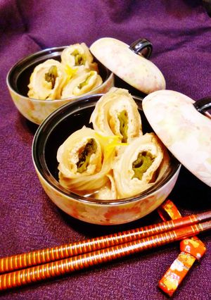 白菜のくるくる巻き　めんつゆ煮-レシピのメイン写真