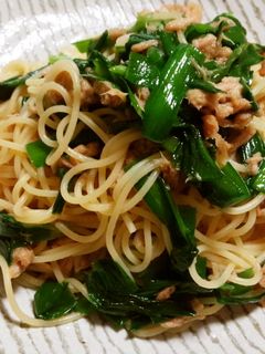 つなにら和風パスタ-レシピのメイン写真