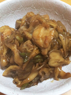 鶏もも肉と舞茸の甘辛炒め-レシピのメイン写真