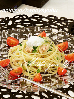 松茸の味お吸い物でツナとカイワレのパスタ-レシピのメイン写真