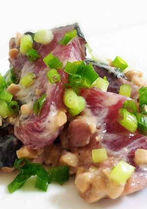 超簡単カツオのたたき梅納豆和え-レシピのメイン写真