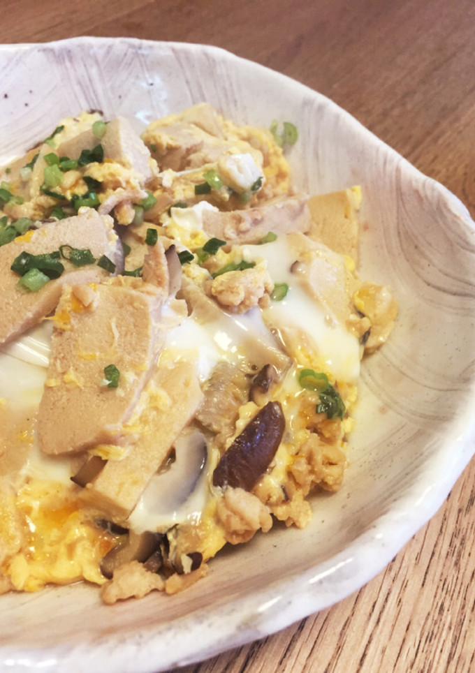 残りもの救済！高野豆腐の煮物の卵とじ-レシピのメイン写真