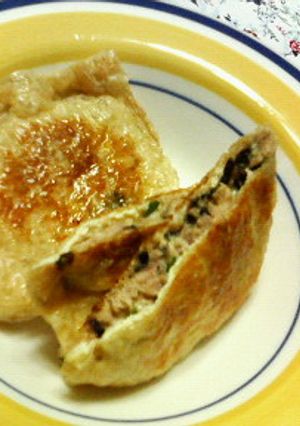 簡単おかず♪油揚げの☆ツナ塩昆布詰め♪-レシピのメイン写真