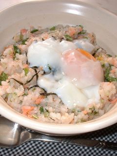 鮭と水菜の混ぜ混ぜご飯-レシピのメイン写真