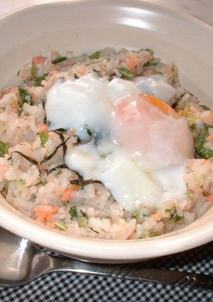 鮭と水菜の混ぜ混ぜご飯-レシピのメイン写真