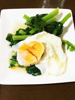 冷凍卵とかき菜の和え物-レシピのメイン写真