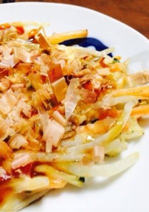 納豆でトロトロ♡簡単♬お好み焼き風!-レシピのメイン写真