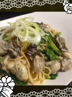 *ポン酢de菜の花牡蠣パスタ*-レシピのメイン写真