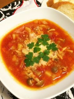 セロリたっぷりのチキントマトスープ-レシピのメイン写真