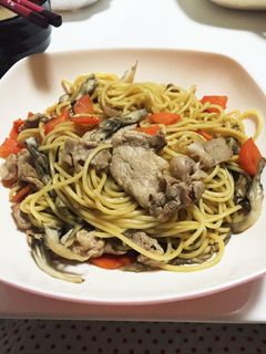 *豚肉とまいたけの和風パスタ*-レシピのメイン写真