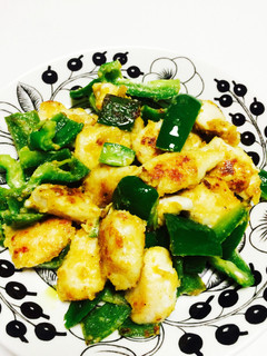 ささみとピーマンの.マヨカレー炒め-レシピのメイン写真