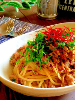 ✿大葉甘味噌の肉そぼろパスタ✿-レシピのメイン写真