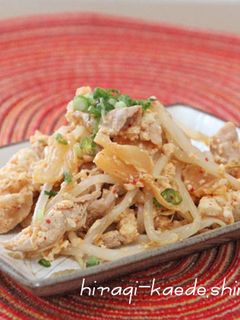 簡単!豚キムチもやしの豆腐チャンプルー-レシピのメイン写真