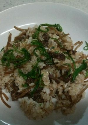 簡単♪混ぜるだけの牛ゴボウご飯-レシピのメイン写真