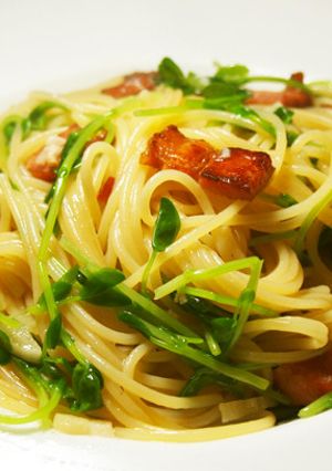 豆苗のペペロンチーノ-レシピのメイン写真