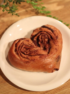 ハート型の折り込みチョコパン-レシピのメイン写真