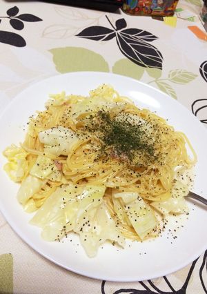 残り野菜とベーコンのクリームパスタ-レシピのメイン写真