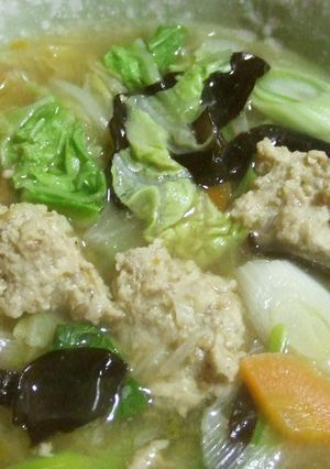 ●手作り肉団子●中華風スープ♪-レシピのメイン写真